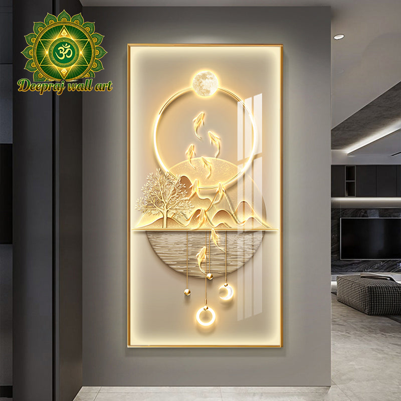 Lucky 5D Diamond-Inspired Porcelain Wall with LED l 60 x120CM