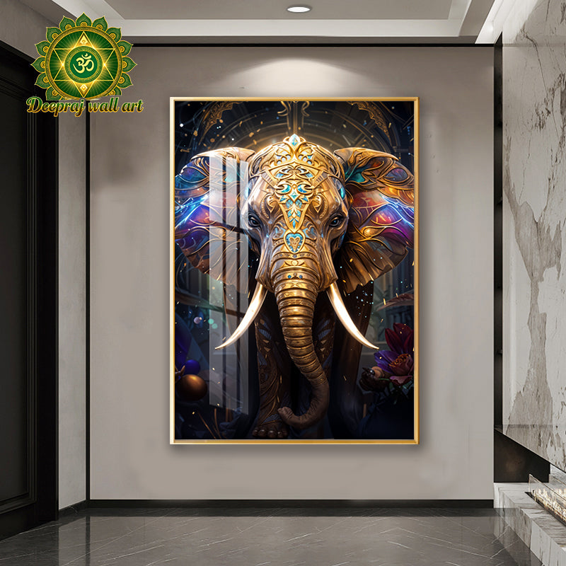 Lucky Elephant with Diamond 80X120CM