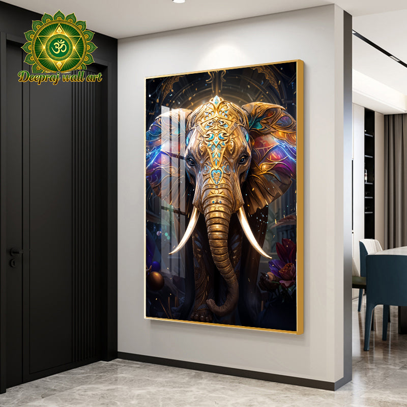 Lucky Elephant with Diamond 80X120CM