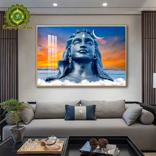 Adhiyog Shiva |Crystal Porcelain 5D Wall Décor |70*100cm