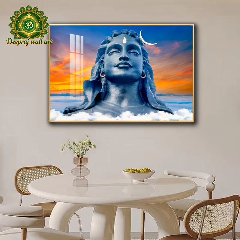 Adhiyog Shiva |Crystal Porcelain 5D Wall Décor |70*100cm