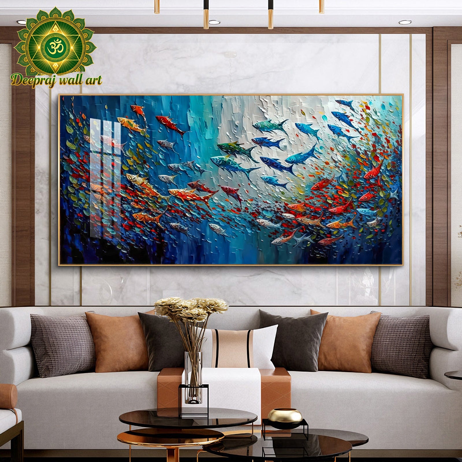 Fish likeOil paint high quality in Porcelain 70 X140CM