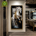 Lucky white Horse with Diamond 60X120CM