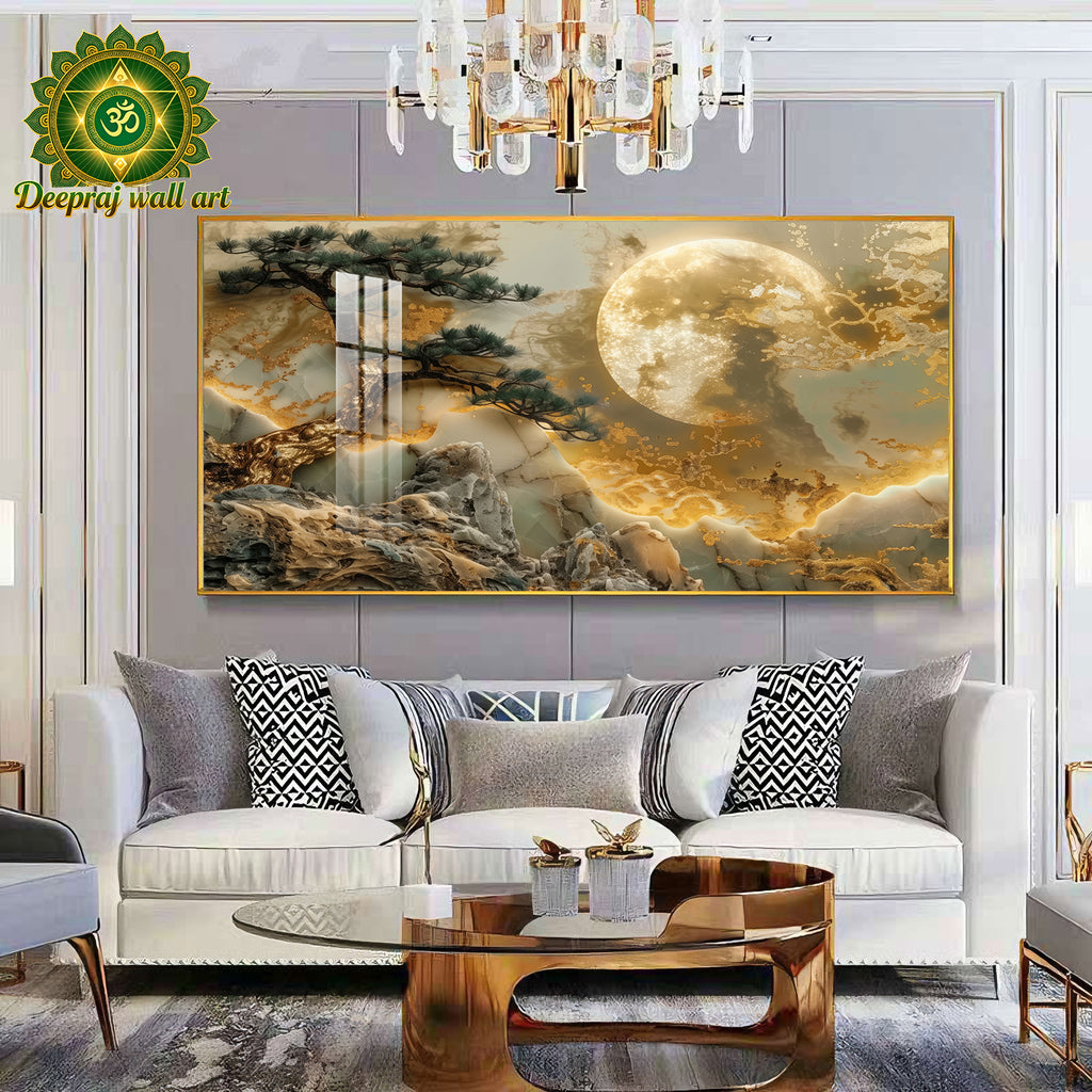 Tree and sun rise Diamond 70X140CM