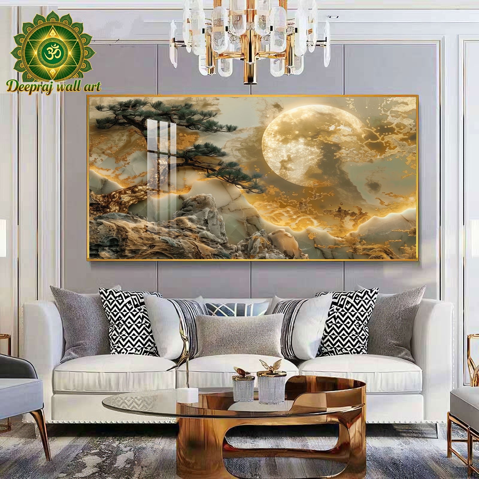 Tree and sun rise Diamond 70X140CM