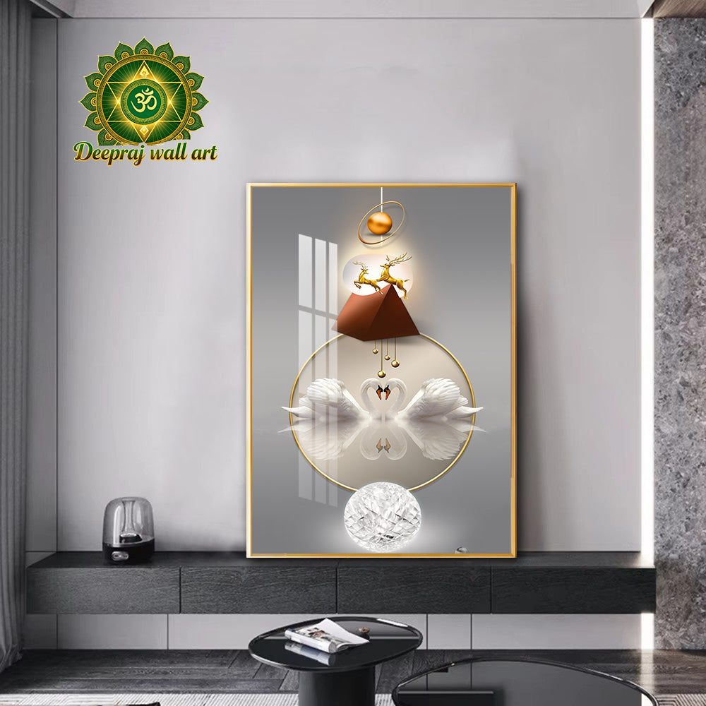 Swan Porcelain wall decor 50x70CM