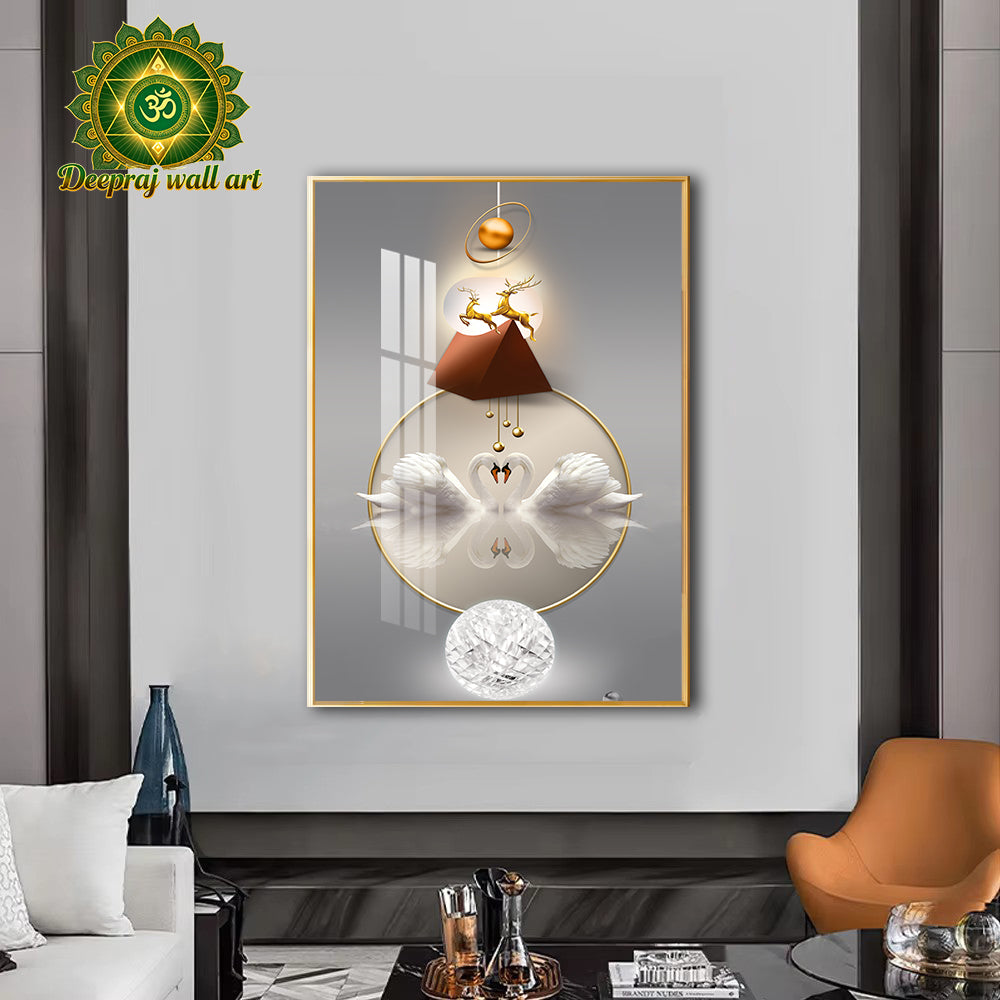 Swan Porcelain wall decor 50x70CM