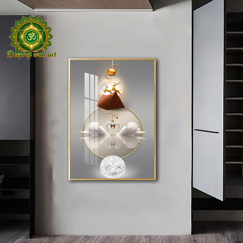 Swan Porcelain wall decor 50x70CM