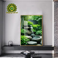 Crystal Porcelain 5D Wall Decor – Fountain with Greenery 50 × 70 cm | Limited Availability