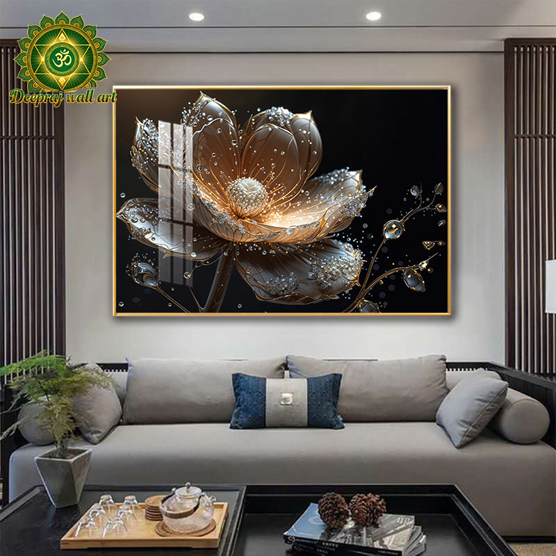 Flower porcelain with Diamond 80 x120cm