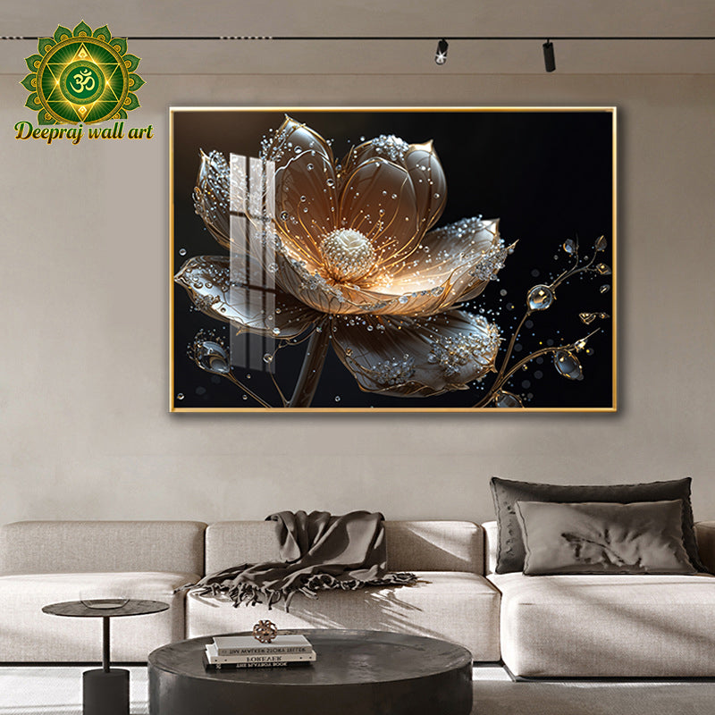 Flower porcelain with Diamond 80 x120cm