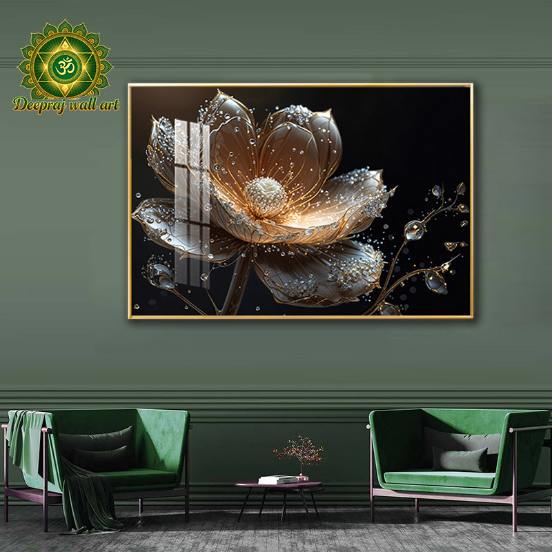 Flower porcelain with Diamond 80 x120cm